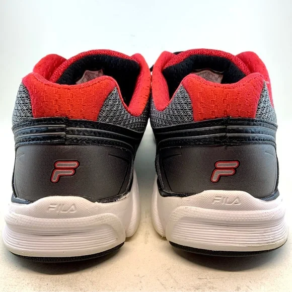 Fila Men's Memory Maranello 3 Leather Mesh Black Red Silver Athletic Sneakers 11 - Picture 8 of 11
